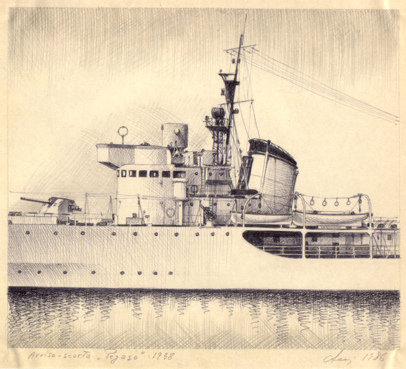1938 - Avviso - scorta 'Pegaso'